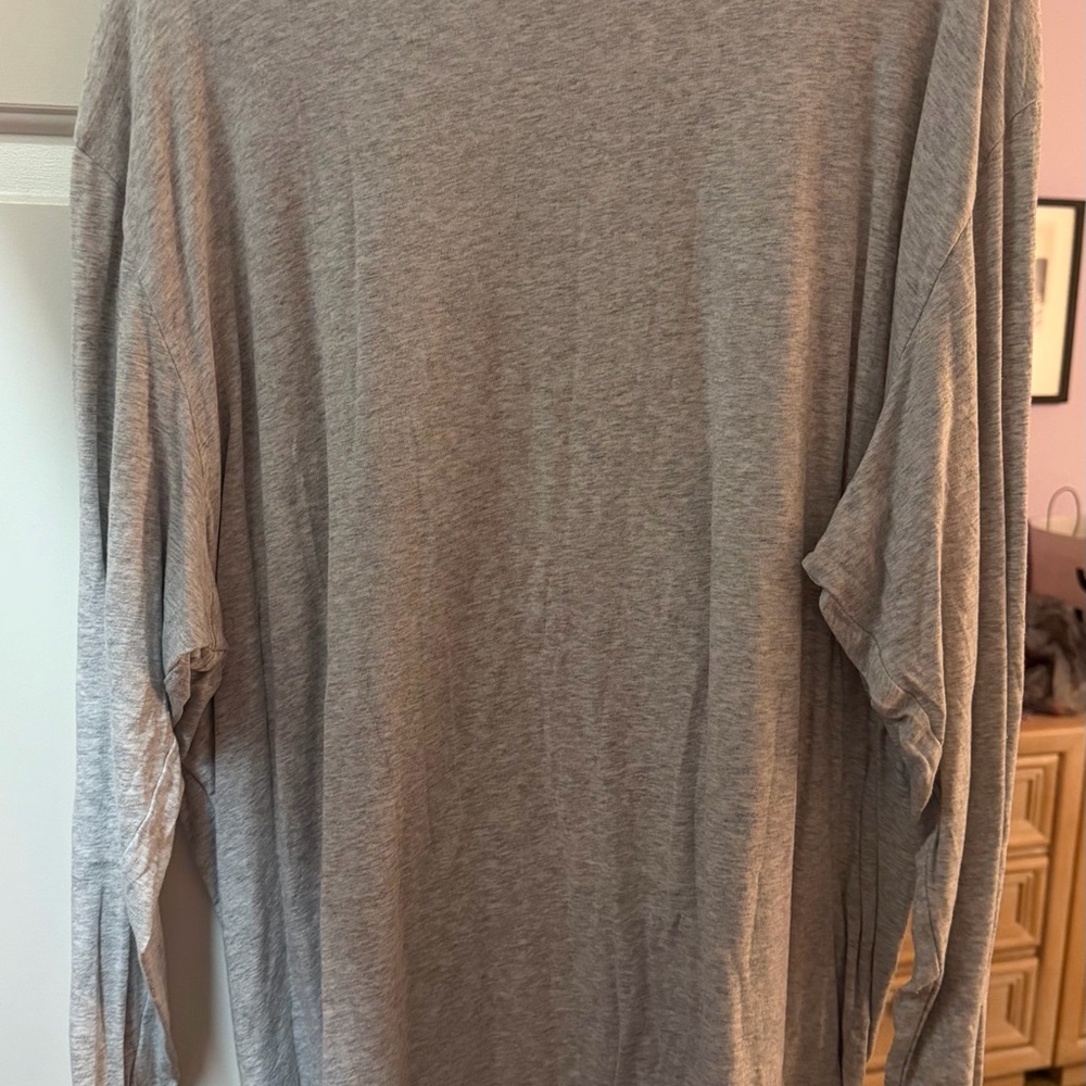 SKIMS Heather Gray Long Sleeve Tee